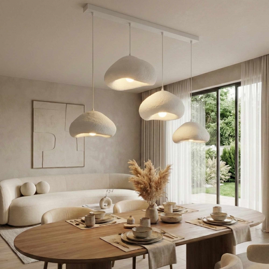 Brilagi - Lampadario a sospensione con cavo WABI SABI 4xE27/40W/230V bianco