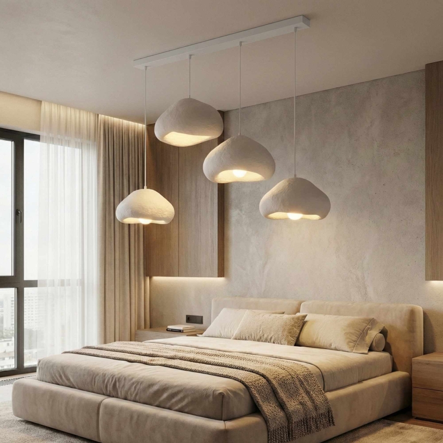 Brilagi - Lampadario a sospensione con cavo WABI SABI 4xE27/40W/230V bianco