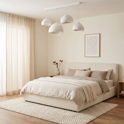 Brilagi - Lampadario a sospensione con cavo WABI SABI 4xE27/40W/230V bianco