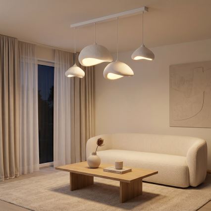 Brilagi - Lampadario a sospensione con cavo WABI SABI 4xE27/40W/230V bianco
