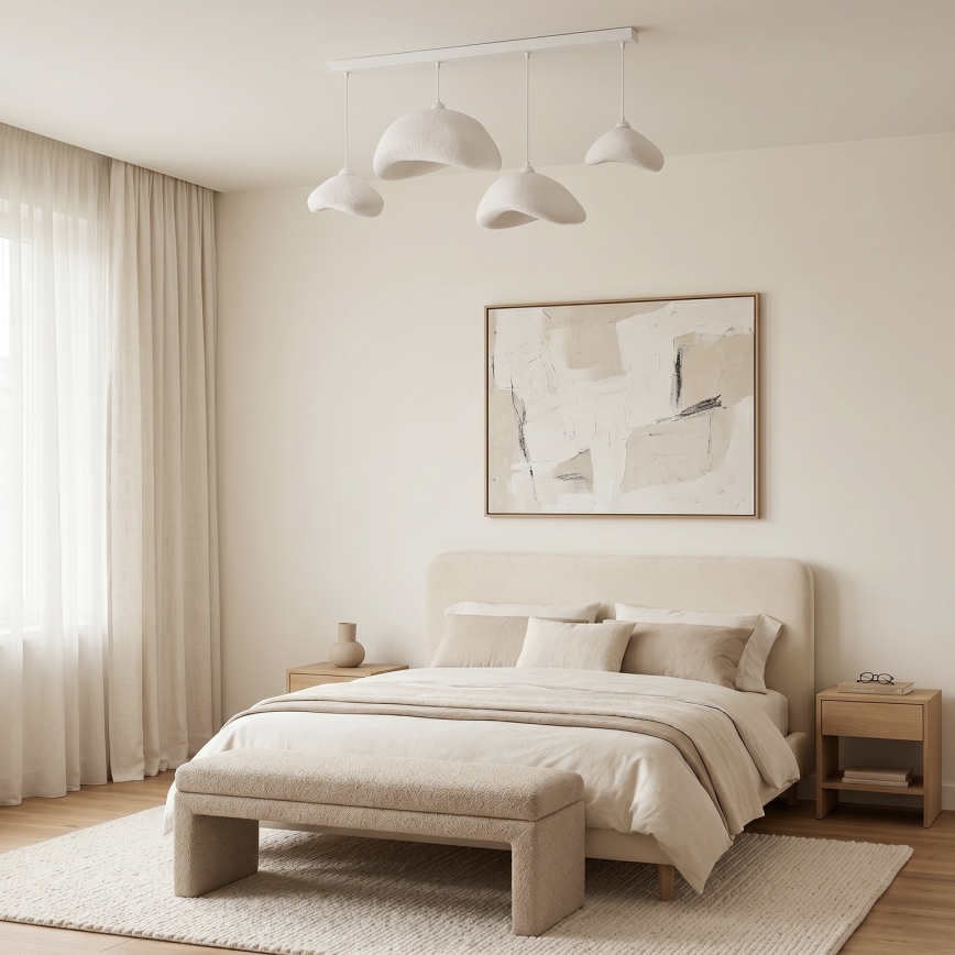 Brilagi - Lampadario a sospensione con cavo WABI SABI 4xE27/40W/230V bianco