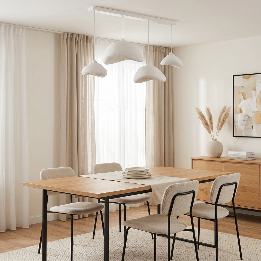 Brilagi - Lampadario a sospensione con cavo WABI SABI 4xE27/40W/230V bianco
