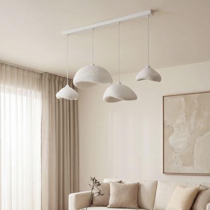 Brilagi - Lampadario a sospensione con cavo WABI SABI 4xE27/40W/230V bianco