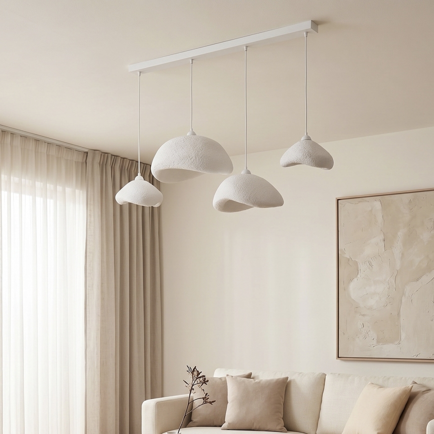 Brilagi - Lampadario a sospensione con cavo WABI SABI 4xE27/40W/230V bianco