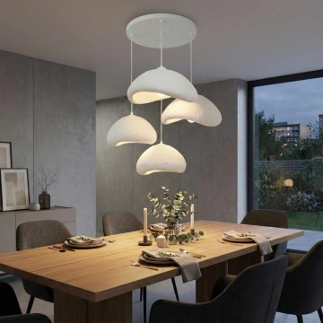 Brilagi - Lampadario a sospensione con cavo WABI SABI 4xE27/40W/230V Ø 90 cm bianco