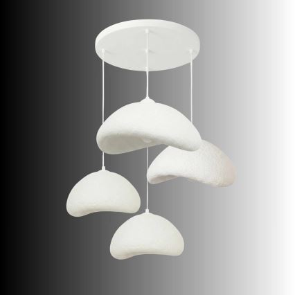 Brilagi - Lampadario a sospensione con cavo WABI SABI 4xE27/40W/230V Ø 90 cm bianco