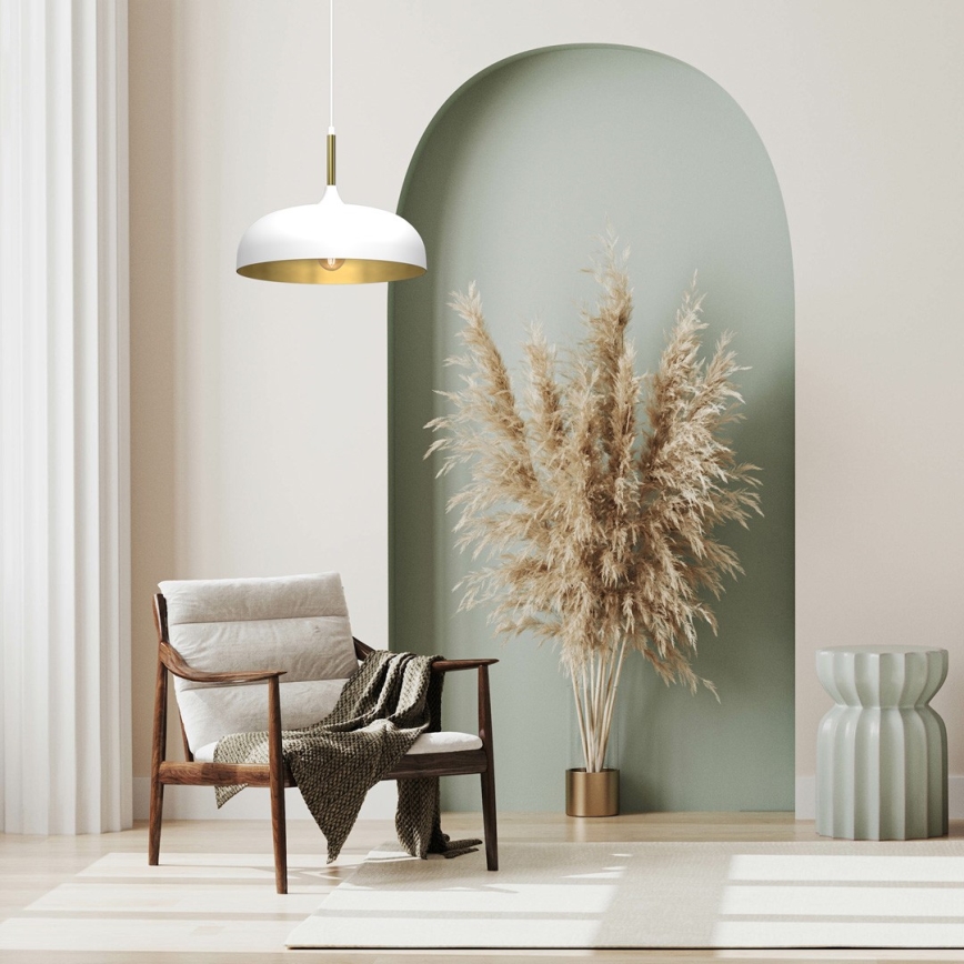 Brilagi - Lampadario a sospensione con filo ABRAHAM 1xE27/60W/230V diametro 35 cm bianco