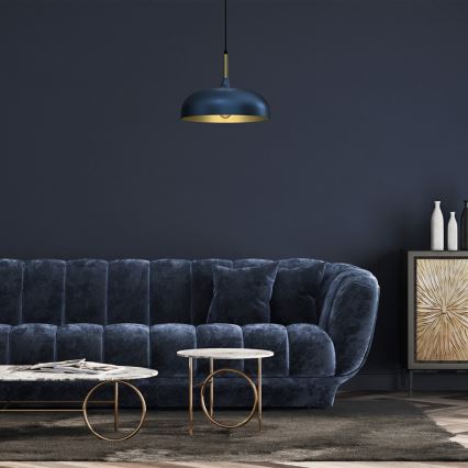 Brilagi - Lampadario a sospensione con filo ABRAHAM 1xE27/60W/230V diametro 35 cm blu