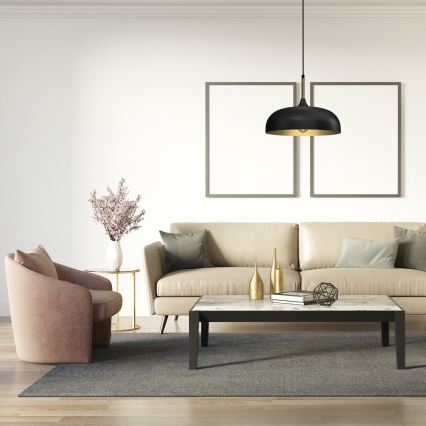 Brilagi - Lampadario a sospensione con filo ABRAHAM 1xE27/60W/230V diametro 35 cm nero