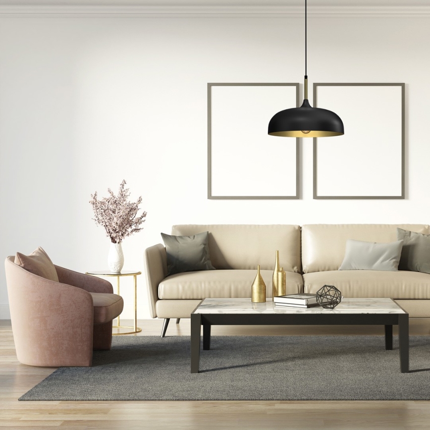 Brilagi - Lampadario a sospensione con filo ABRAHAM 1xE27/60W/230V diametro 35 cm nero