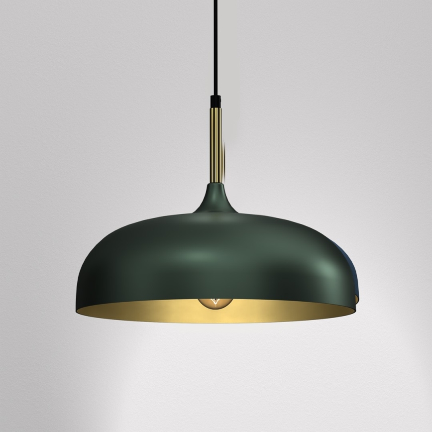 Brilagi - Lampadario a sospensione con filo ABRAHAM 1xE27/60W/230V diametro 35 cm verde