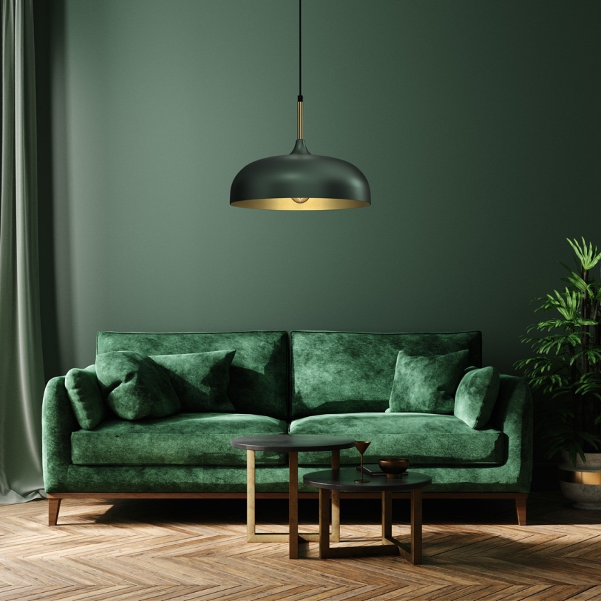 Brilagi - Lampadario a sospensione con filo ABRAHAM 1xE27/60W/230V diametro 35 cm verde