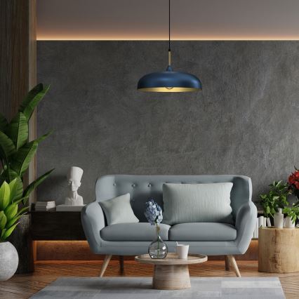 Brilagi - Lampadario a sospensione con filo ABRAHAM 1xE27/60W/230V diametro 45 cm blu
