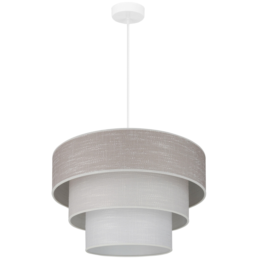 Brilagi - Lampadario a sospensione con filo ALASKA LUNETA 1xE27/15W/230V diametro 45 cm grigio/color crema