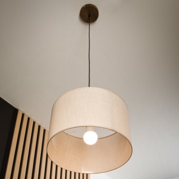 Brilagi - Lampadario a sospensione con filo ANTHONY 1xE27/60W/230V quercia/beige