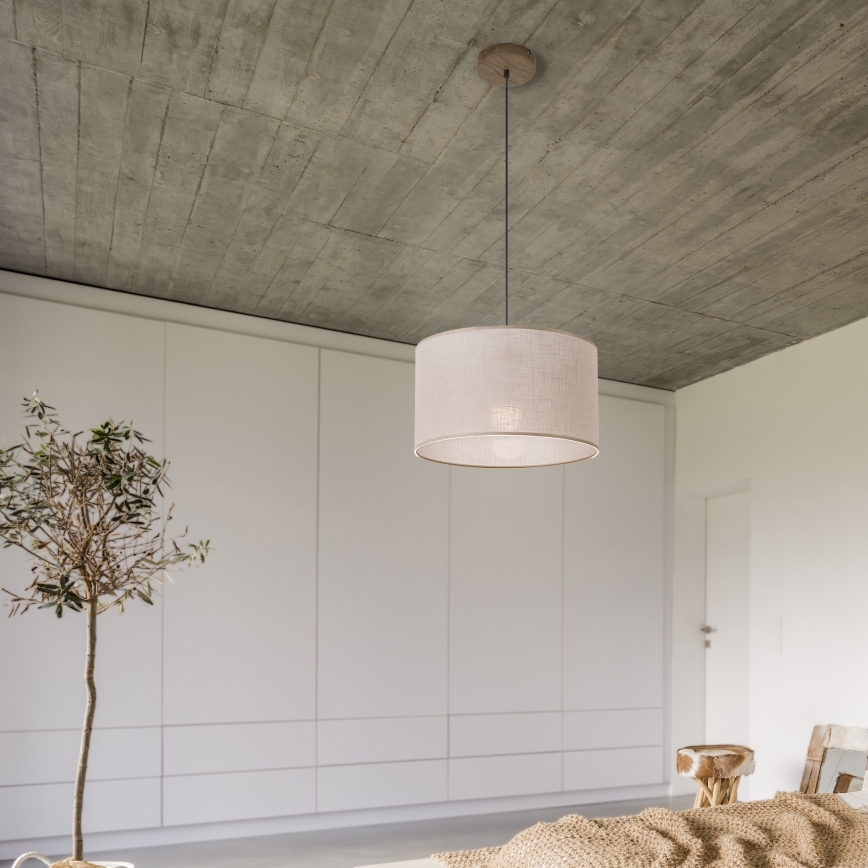 Brilagi - Lampadario a sospensione con filo ANTHONY 1xE27/60W/230V quercia/beige