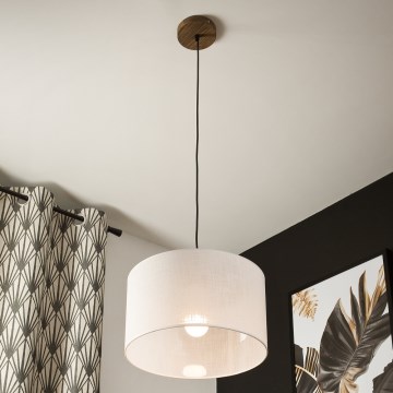 Brilagi - Lampadario a sospensione con filo ANTHONY 1xE27/60W/230V quercia/bianco