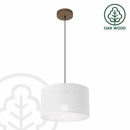 Brilagi - Lampadario a sospensione con filo ANTHONY 1xE27/60W/230V quercia/bianco