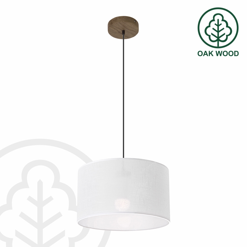 Brilagi - Lampadario a sospensione con filo ANTHONY 1xE27/60W/230V quercia/bianco