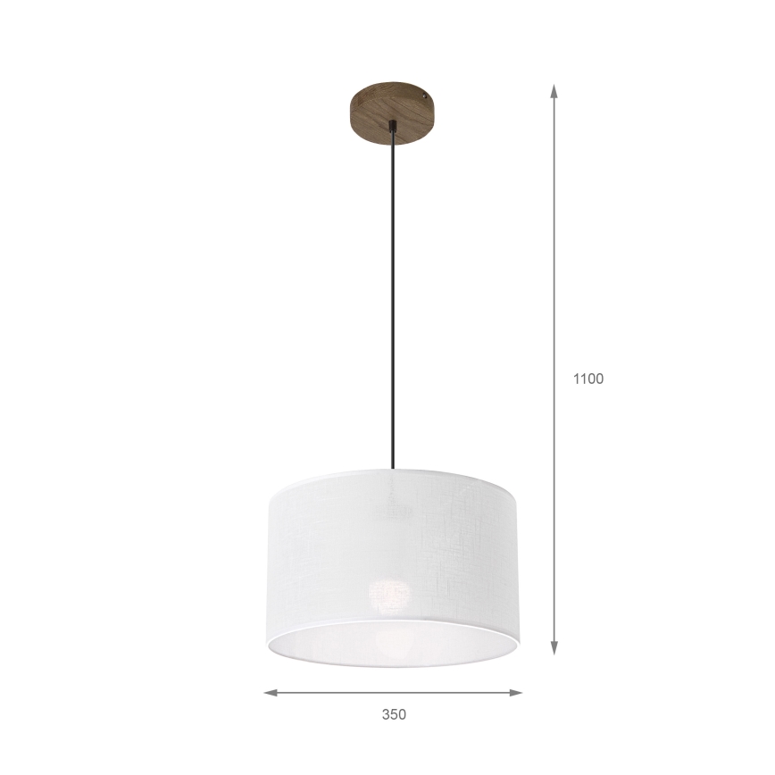Brilagi - Lampadario a sospensione con filo ANTHONY 1xE27/60W/230V quercia/bianco