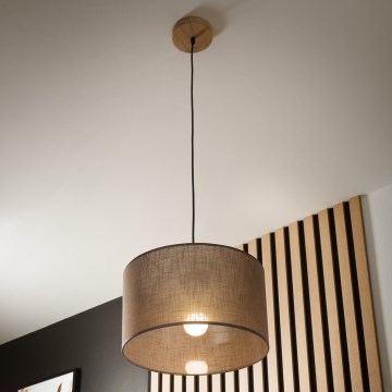Brilagi - Lampadario a sospensione con filo ANTHONY 1xE27/60W/230V quercia/marrone