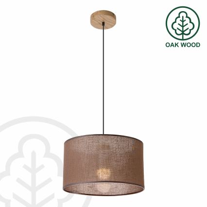 Brilagi - Lampadario a sospensione con filo ANTHONY 1xE27/60W/230V quercia/marrone
