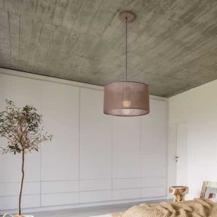 Brilagi - Lampadario a sospensione con filo ANTHONY 1xE27/60W/230V quercia/marrone