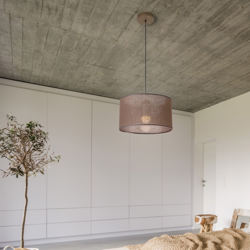 Brilagi - Lampadario a sospensione con filo ANTHONY 1xE27/60W/230V quercia/marrone