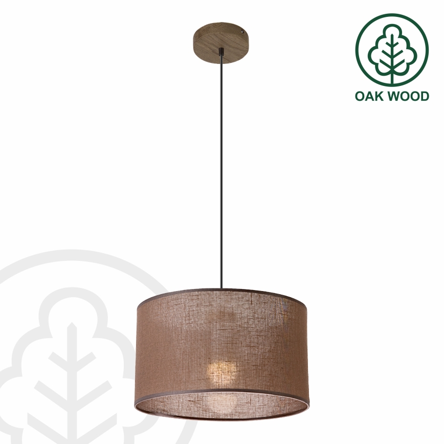 Brilagi - Lampadario a sospensione con filo ANTHONY 1xE27/60W/230V quercia/marrone