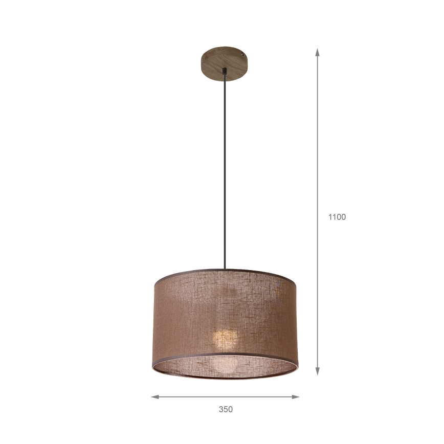 Brilagi - Lampadario a sospensione con filo ANTHONY 1xE27/60W/230V quercia/marrone