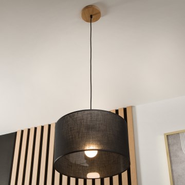 Brilagi - Lampadario a sospensione con filo ANTHONY 1xE27/60W/230V quercia/nero