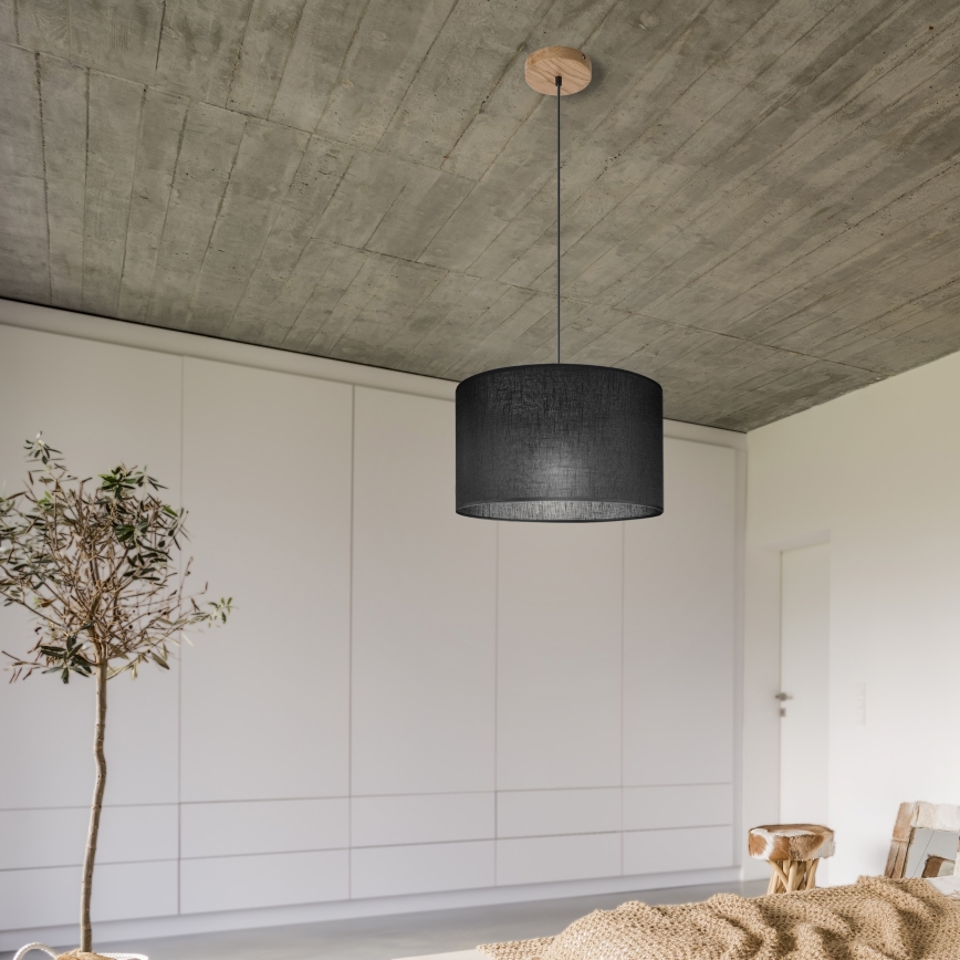 Brilagi - Lampadario a sospensione con filo ANTHONY 1xE27/60W/230V quercia/nero