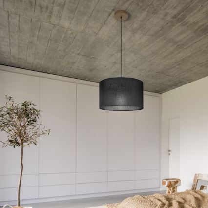 Brilagi - Lampadario a sospensione con filo ANTHONY 1xE27/60W/230V quercia/nero