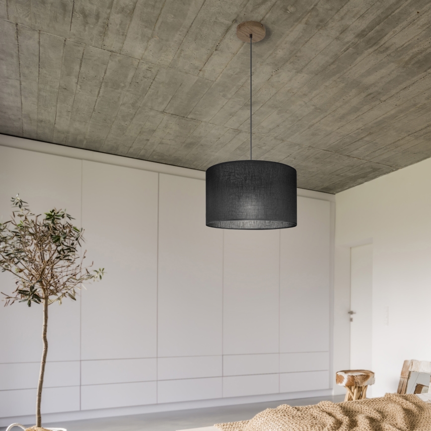 Brilagi - Lampadario a sospensione con filo ANTHONY 1xE27/60W/230V quercia/nero