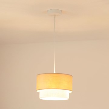 Brilagi - Lampadario a sospensione con filo ARIZONA BOHO 1xE27/15W/230V diametro 25 cm beige/bianco
