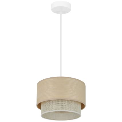 Brilagi - Lampadario a sospensione con filo ARIZONA BOHO 1xE27/15W/230V diametro 25 cm beige/bianco