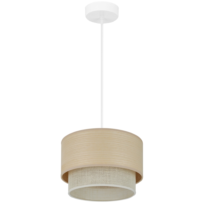 Brilagi - Lampadario a sospensione con filo ARIZONA BOHO 1xE27/15W/230V diametro 25 cm beige/bianco