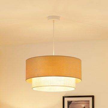 Brilagi - Lampadario a sospensione con filo ARIZONA BOHO 1xE27/15W/230V diametro 45 cm beige/bianco