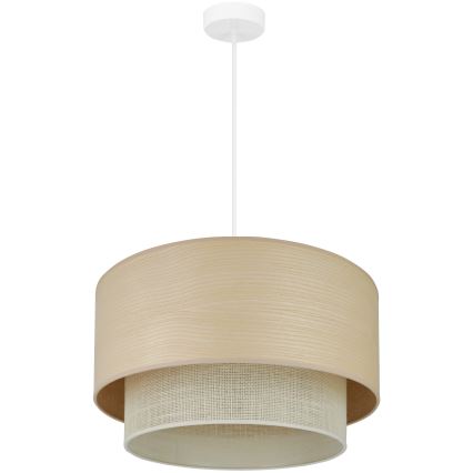Brilagi - Lampadario a sospensione con filo ARIZONA BOHO 1xE27/15W/230V diametro 45 cm beige/bianco