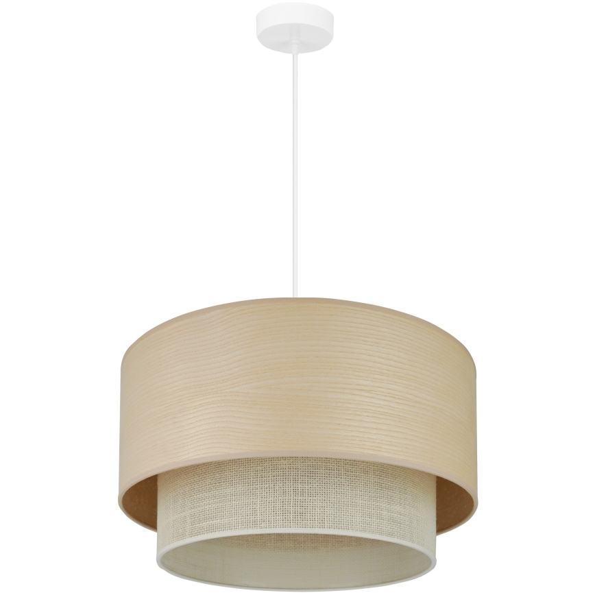Brilagi - Lampadario a sospensione con filo ARIZONA BOHO 1xE27/15W/230V diametro 45 cm beige/bianco