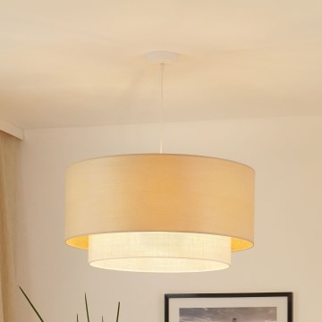 Brilagi - Lampadario a sospensione con filo ARIZONA BOHO 1xE27/15W/230V diametro 60 cm beige/bianco