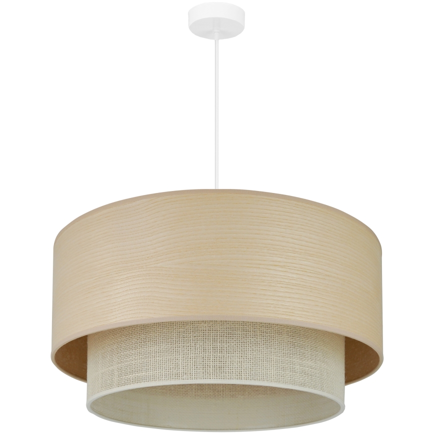 Brilagi - Lampadario a sospensione con filo ARIZONA BOHO 1xE27/15W/230V diametro 60 cm beige/bianco