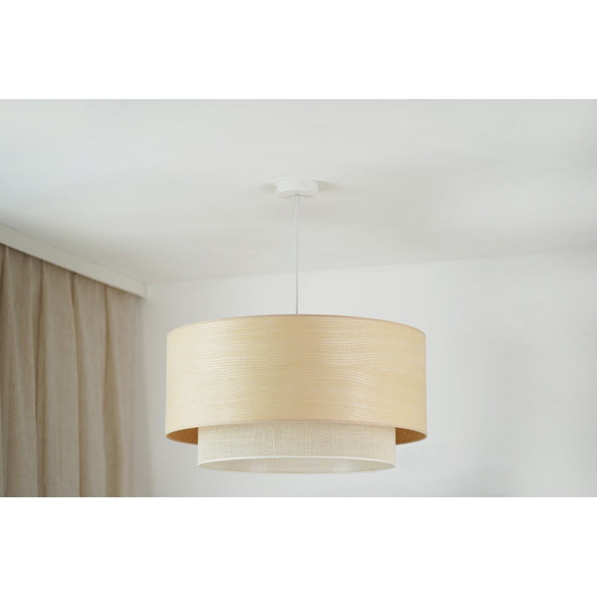 Brilagi - Lampadario a sospensione con filo ARIZONA BOHO 1xE27/15W/230V diametro 60 cm beige/bianco