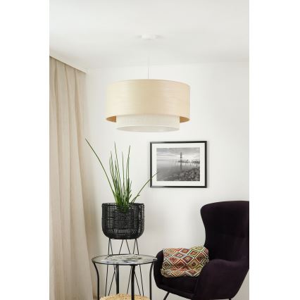 Brilagi - Lampadario a sospensione con filo ARIZONA BOHO 1xE27/15W/230V diametro 60 cm beige/bianco