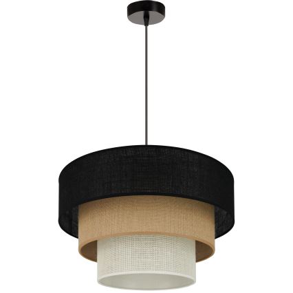 Brilagi - Lampadario a sospensione con filo ASPEN LUNETA 1xE27/15W/230V diametro 45 cm nero/beige/color crema