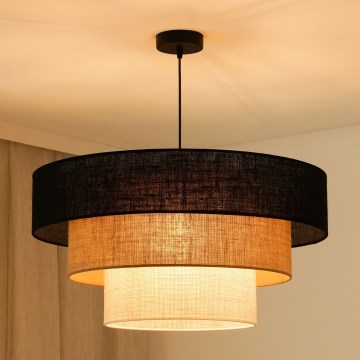 Brilagi - Lampadario a sospensione con filo ASPEN LUNETA 1xE27/15W/230V diametro 60 cm nero/beige/color crema