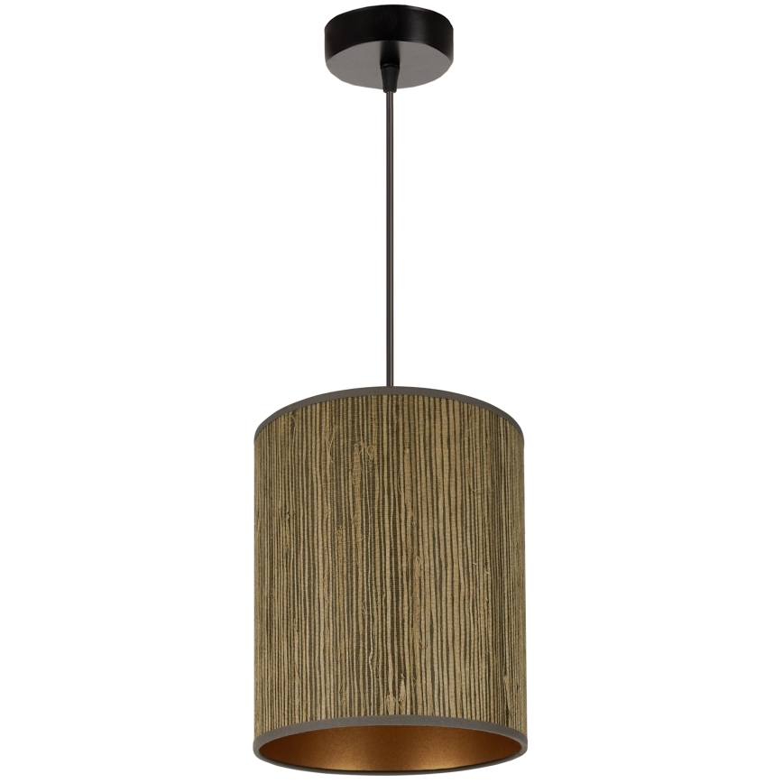 Brilagi - Lampadario a sospensione con filo BOSTON ROLLER 1xE27/15W/230V diametro 21 cm paglia marrone/oro