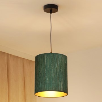 Brilagi - Lampadario a sospensione con filo BOSTON ROLLER 1xE27/15W/230V diametro 21 cm paglia verde/oro