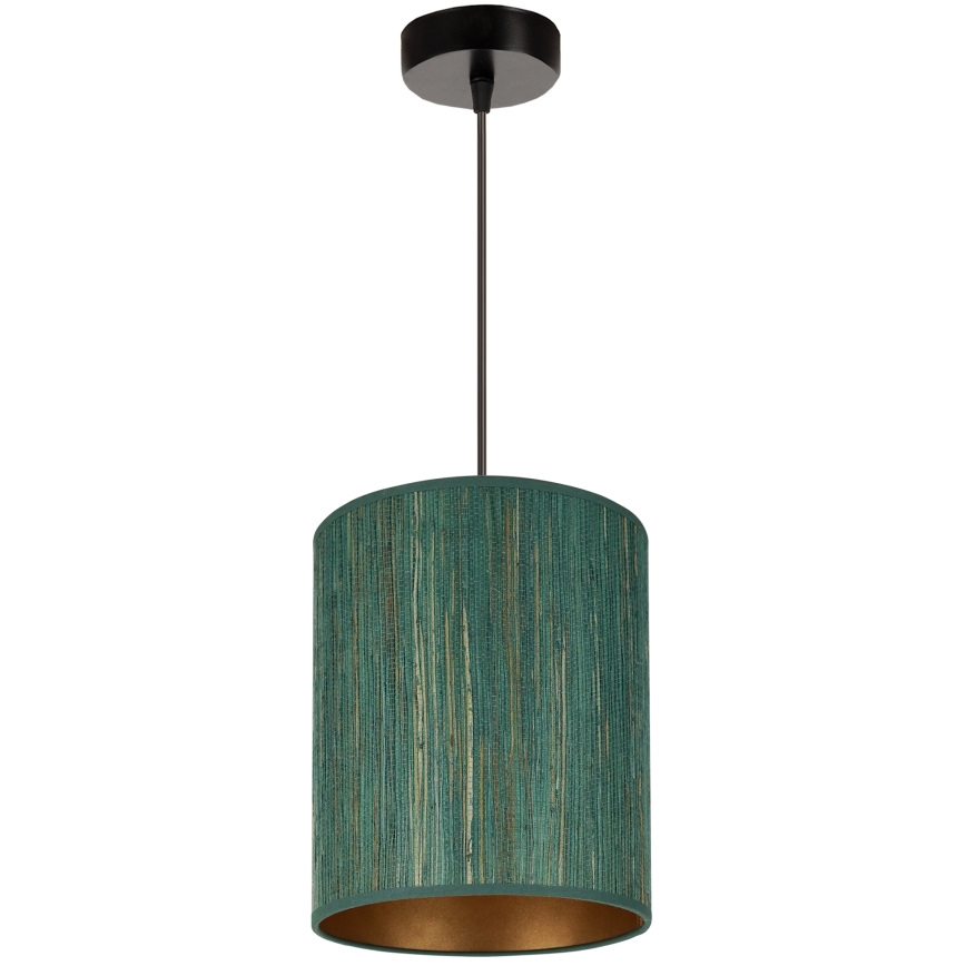 Brilagi - Lampadario a sospensione con filo BOSTON ROLLER 1xE27/15W/230V diametro 21 cm paglia verde/oro