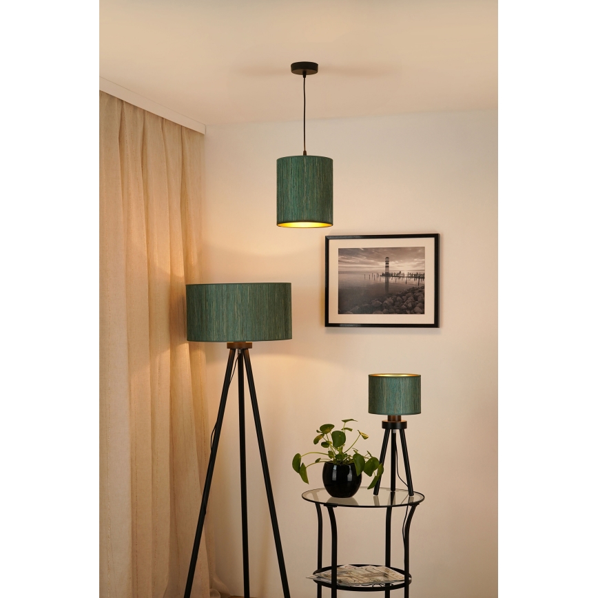 Brilagi - Lampadario a sospensione con filo BOSTON ROLLER 1xE27/15W/230V diametro 21 cm paglia verde/oro